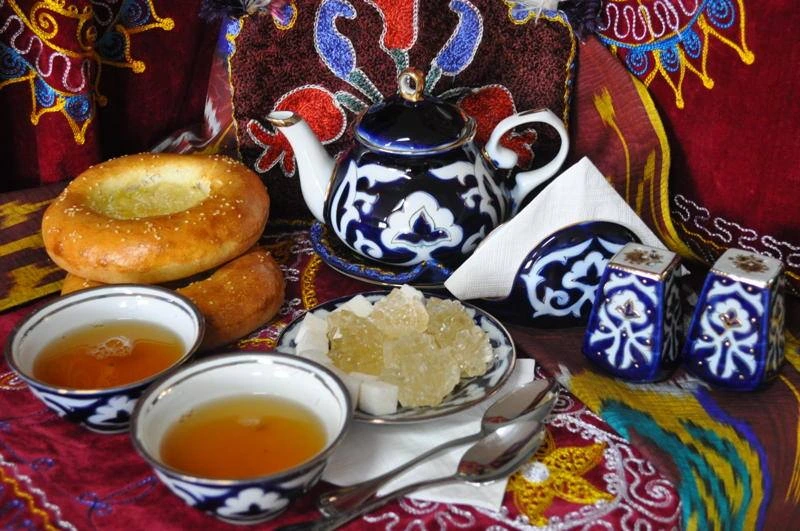 Ceremonia del té en Uzbekistán